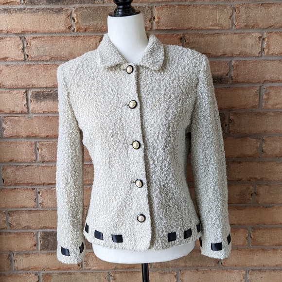 Vintage wool Eric Ryan pearl blazer jacket - Picture 1 of 7